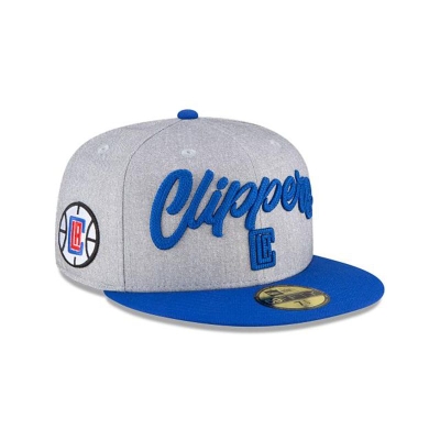 Grey Los Angeles Clippers Hat - New Era NBA NBA Draft 59FIFTY Fitted Caps USA3874962